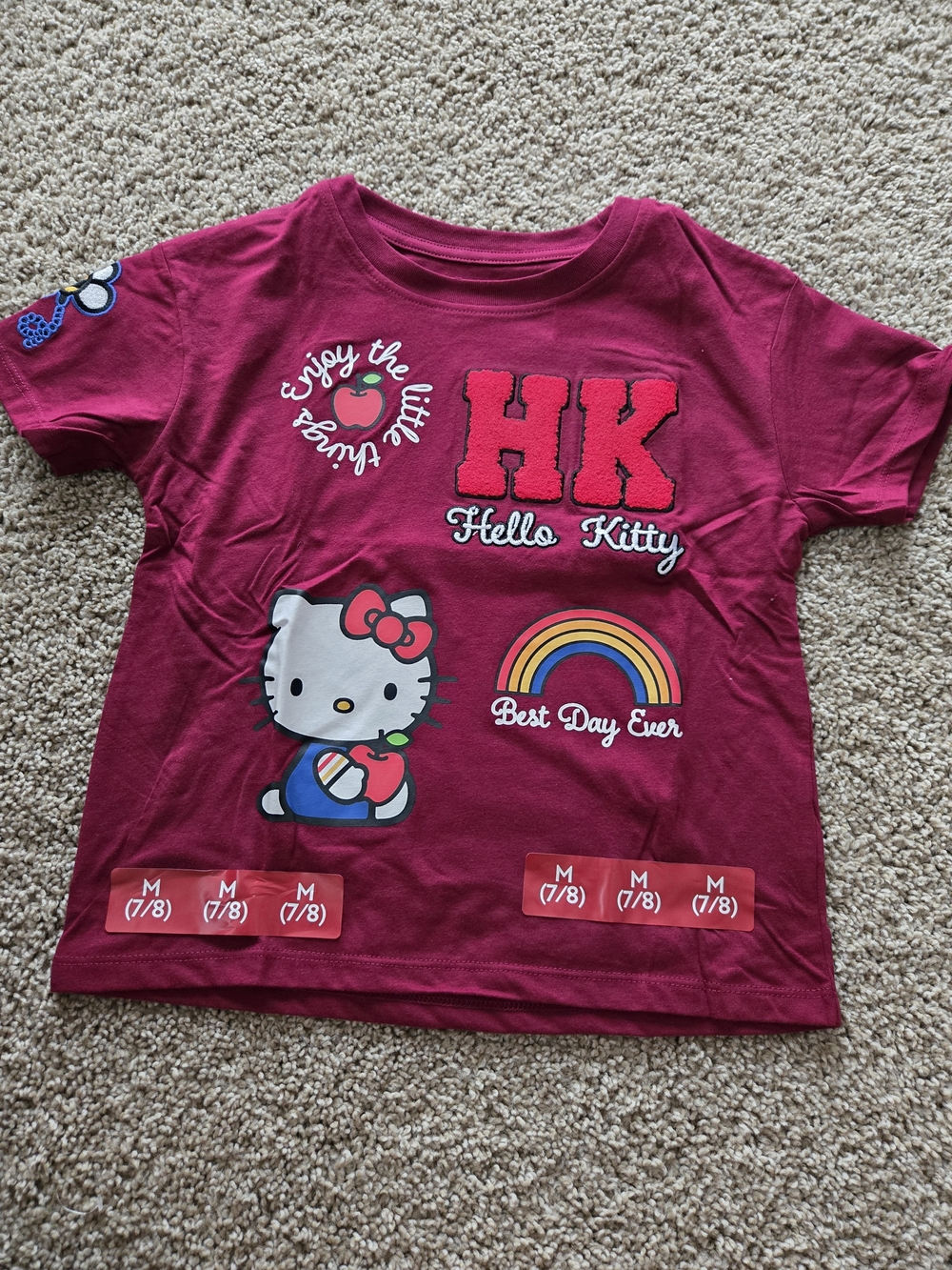 BRAND NEW Hello Kitty Girls' Pink Graphic Tee - 'Best Day Ever'